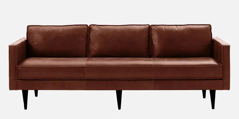 Leatherette 3 Seater Sofa in Lama Brown Colour - Ouch Cart 