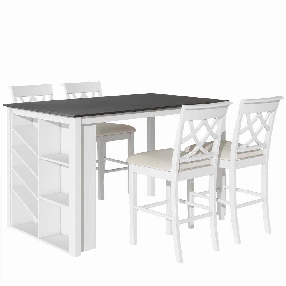 5 - Piece 4 Leg Dining Set - Ouch Cart 