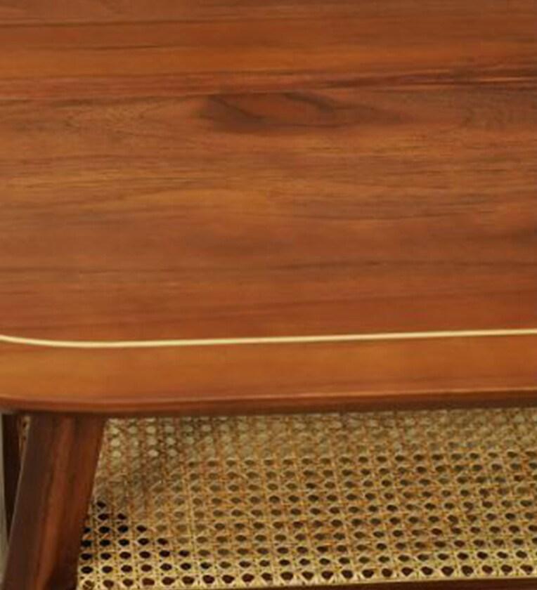 Sheesham Wood Coffee Table In Teak Finish - Ouch Cart 