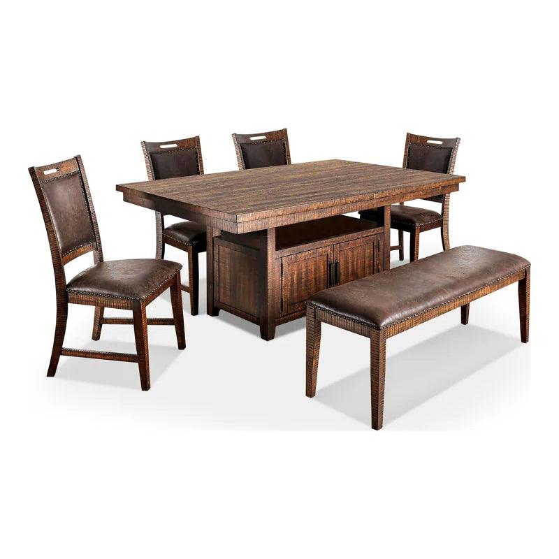 6-Piece Counter Height Dining Table Set - Ouch Cart 