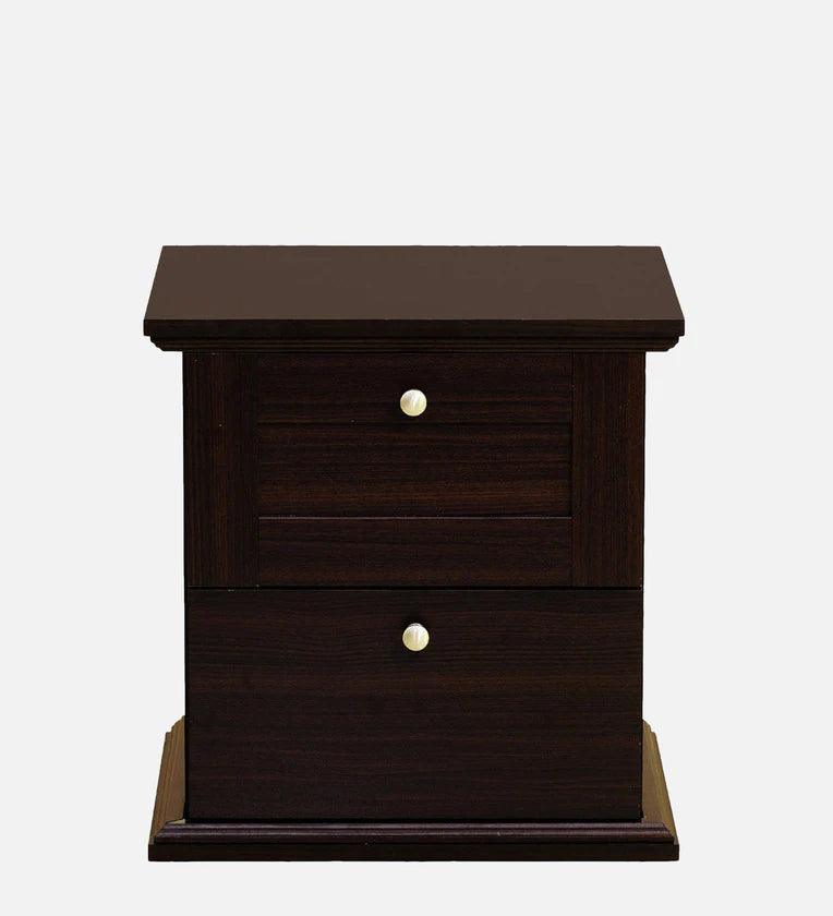 Bedside Table in Walnut Finish with Drawer - Ouch Cart 