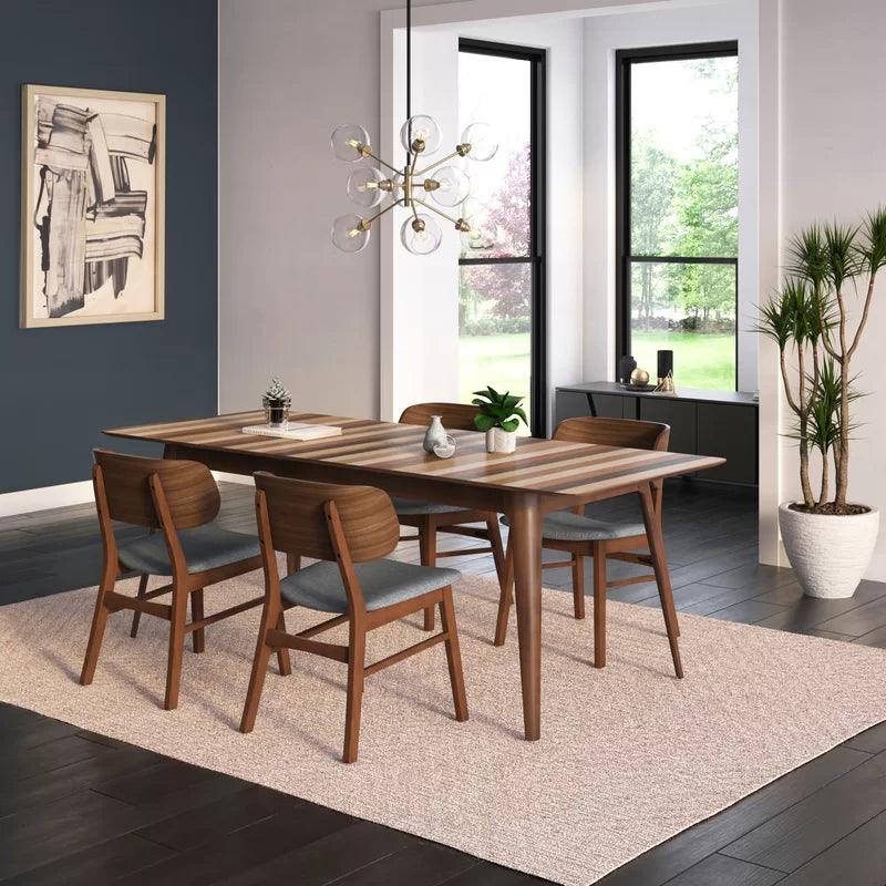 5 - Piece Extendable Solid Wood Dining Set - Ouch Cart 