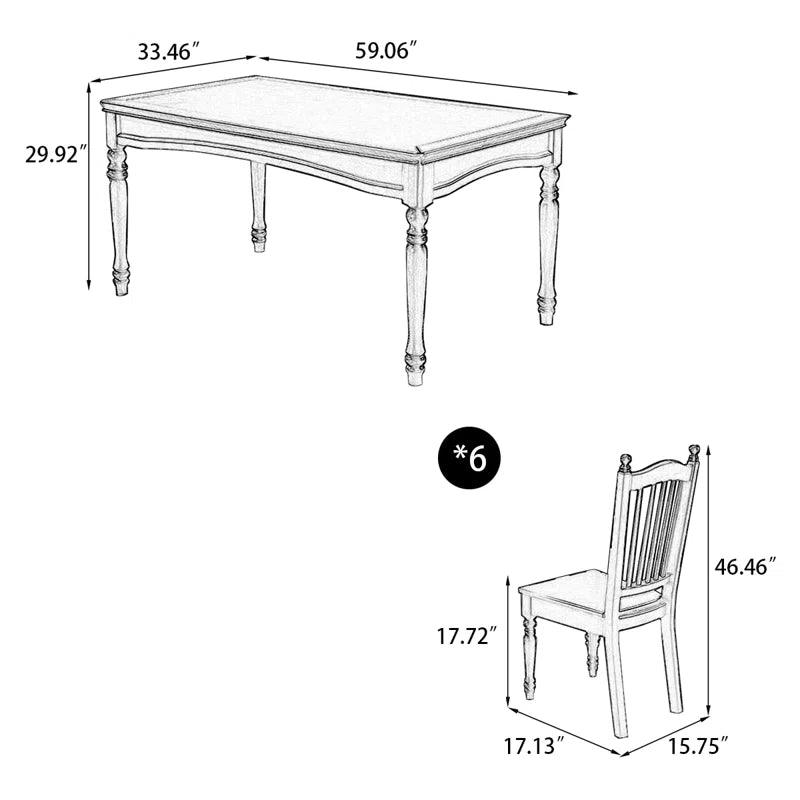 Solid Wood Dining Set - Ouch Cart 