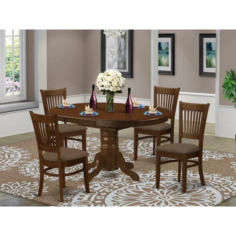 Extendable Solid Wood Pedestal Dining Set - Ouch Cart 