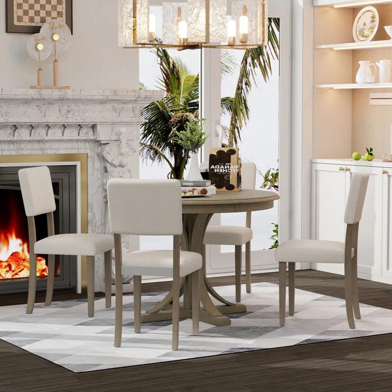 5 - Piece Pedestal Dining Set - Ouch Cart 