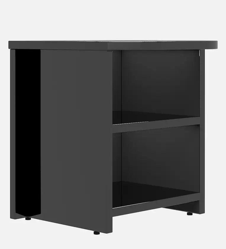 Bedside Table in Black Finish - Ouch Cart 