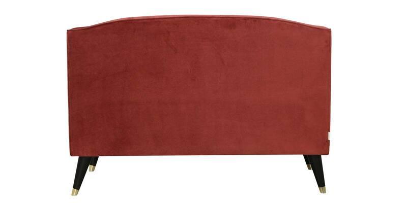 Velvet 2 Seater Sofa In Maroon Colour - Ouch Cart 