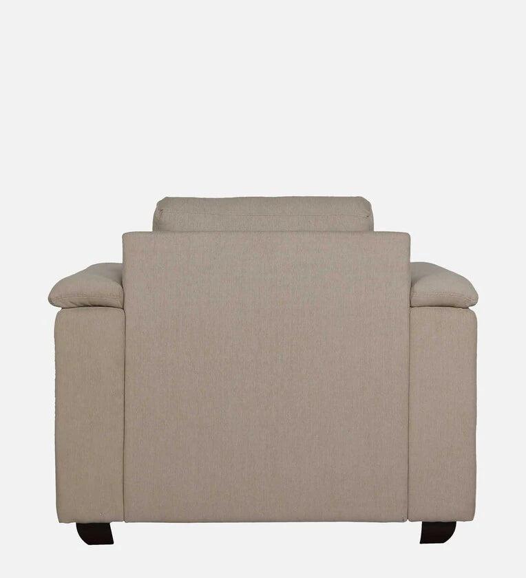 Fabric 1 Seater Sofa In Beige Colour - Ouch Cart 