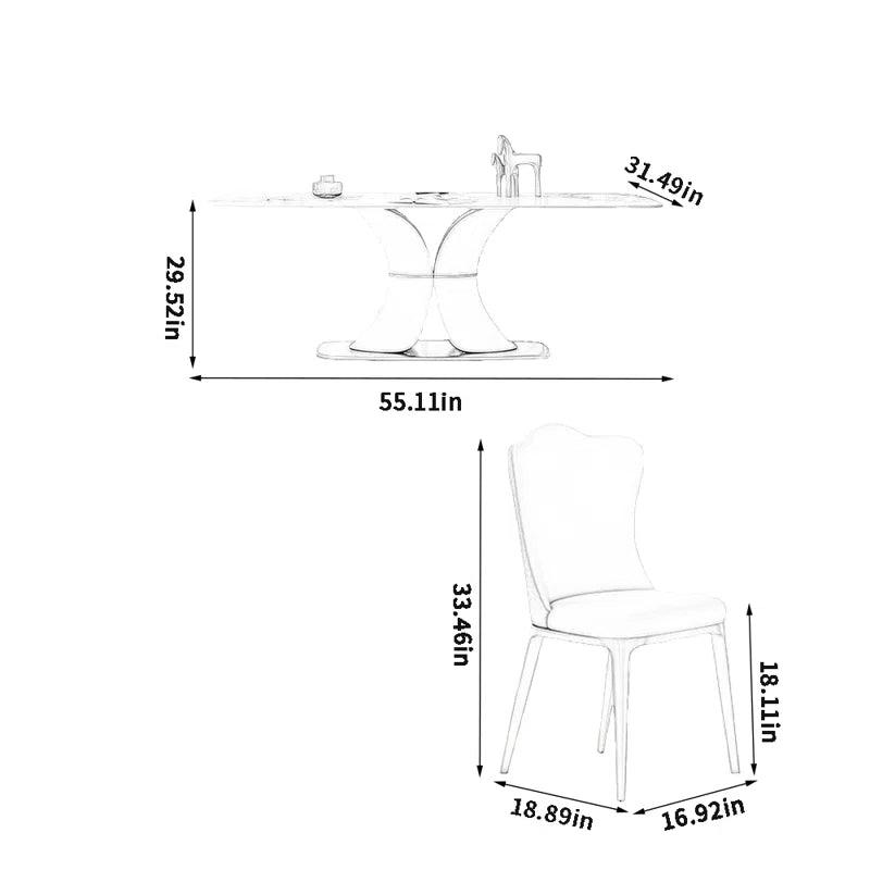 Pedestal Dining Set - Ouch Cart 