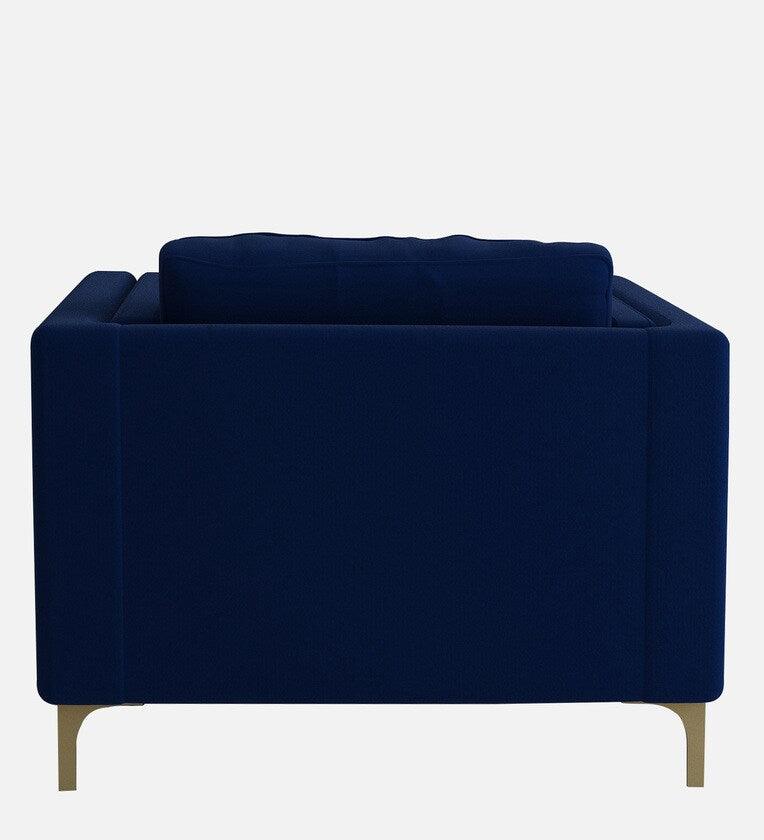 Velvet 1 Seater Sofa in Midnight Blue Colour - Ouch Cart 