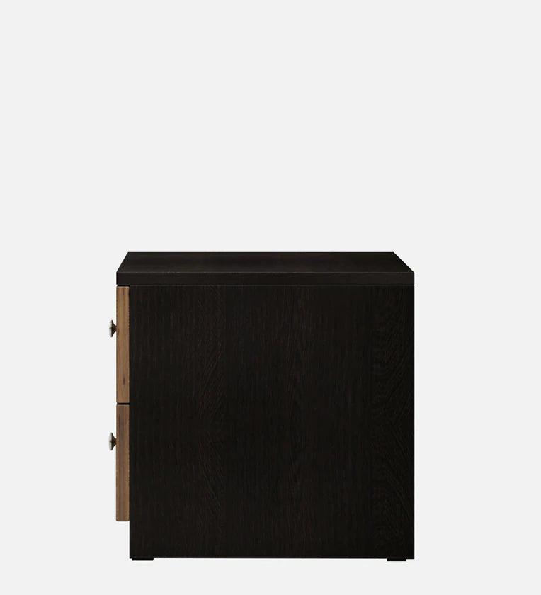 Engineered wood Bed Side Table In Knotty Wood & Wenge Finish - Ouch Cart 