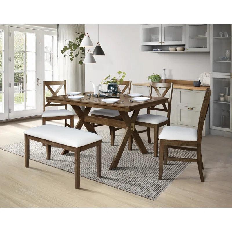 6 - Piece Trestle Dining Set - Ouch Cart 