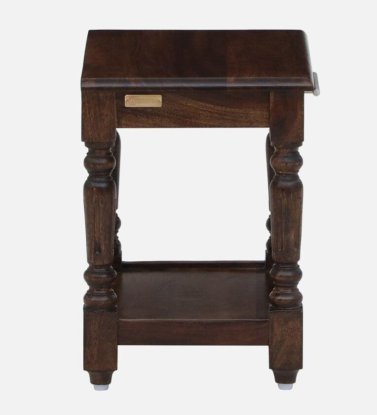 Sheesham Wood Nightstand In Provincial Teak Finish - Ouch Cart 