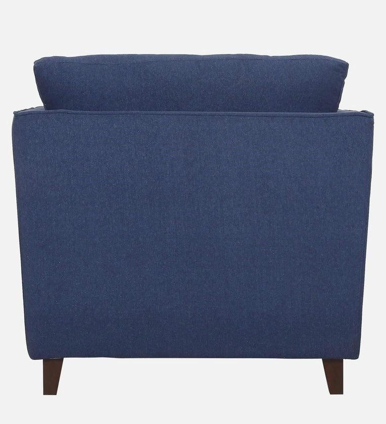 Fabric 1 Seater Sofa In Navy Blue Colour - Ouch Cart 