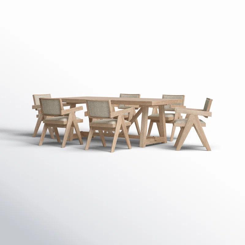 7 - Piece Pedestal Dining Set - Ouch Cart 