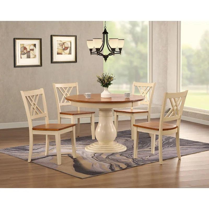 Extendable Solid Wood Pedestal Dining Set - Ouch Cart 