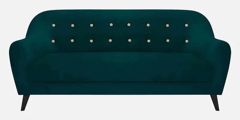 Velvet 3 Seater Sofa in Green Colour - Ouch Cart 