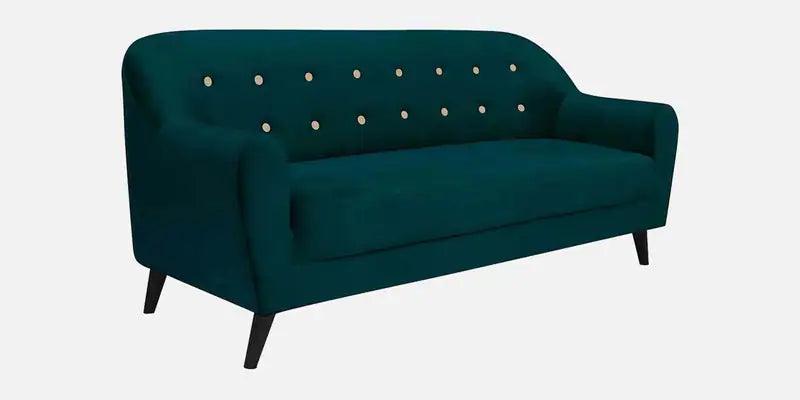 Velvet 3 Seater Sofa in Green Colour - Ouch Cart 