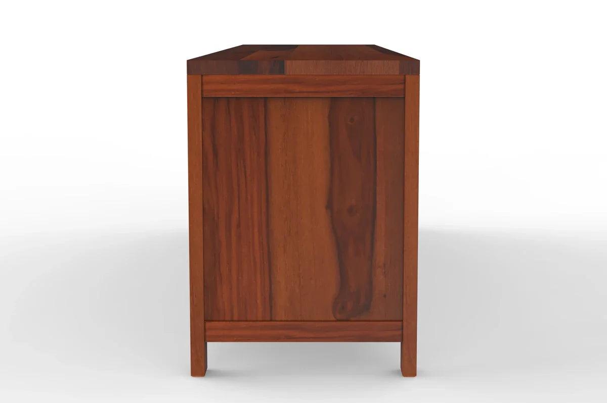 Pluto Sheesham Wood TV Unit In Reddish Rosewood