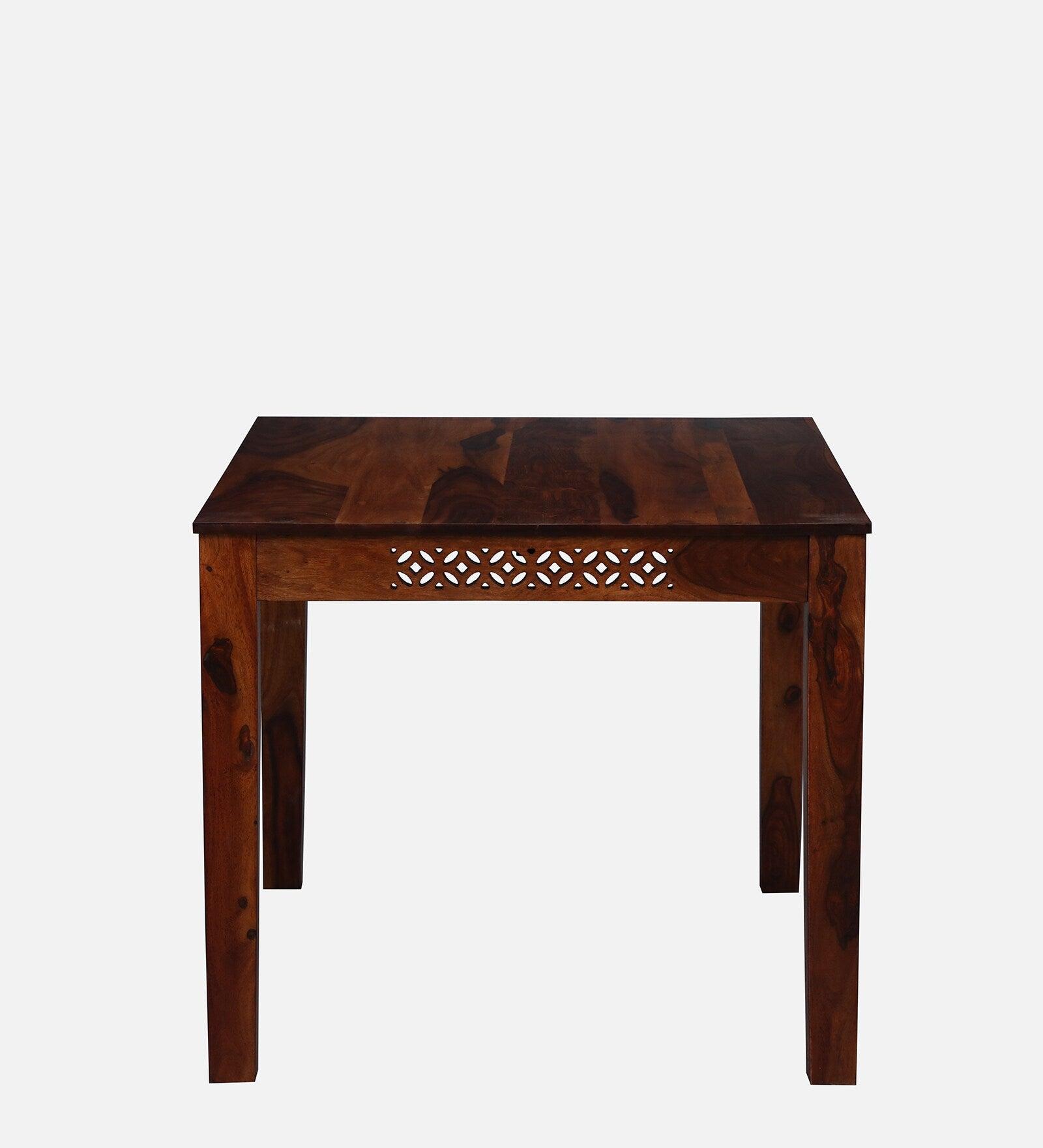 Sheesham Wood 4 Seater Dining Set in Scratch Resistant Honey Oak Finish - Ouch Cart 