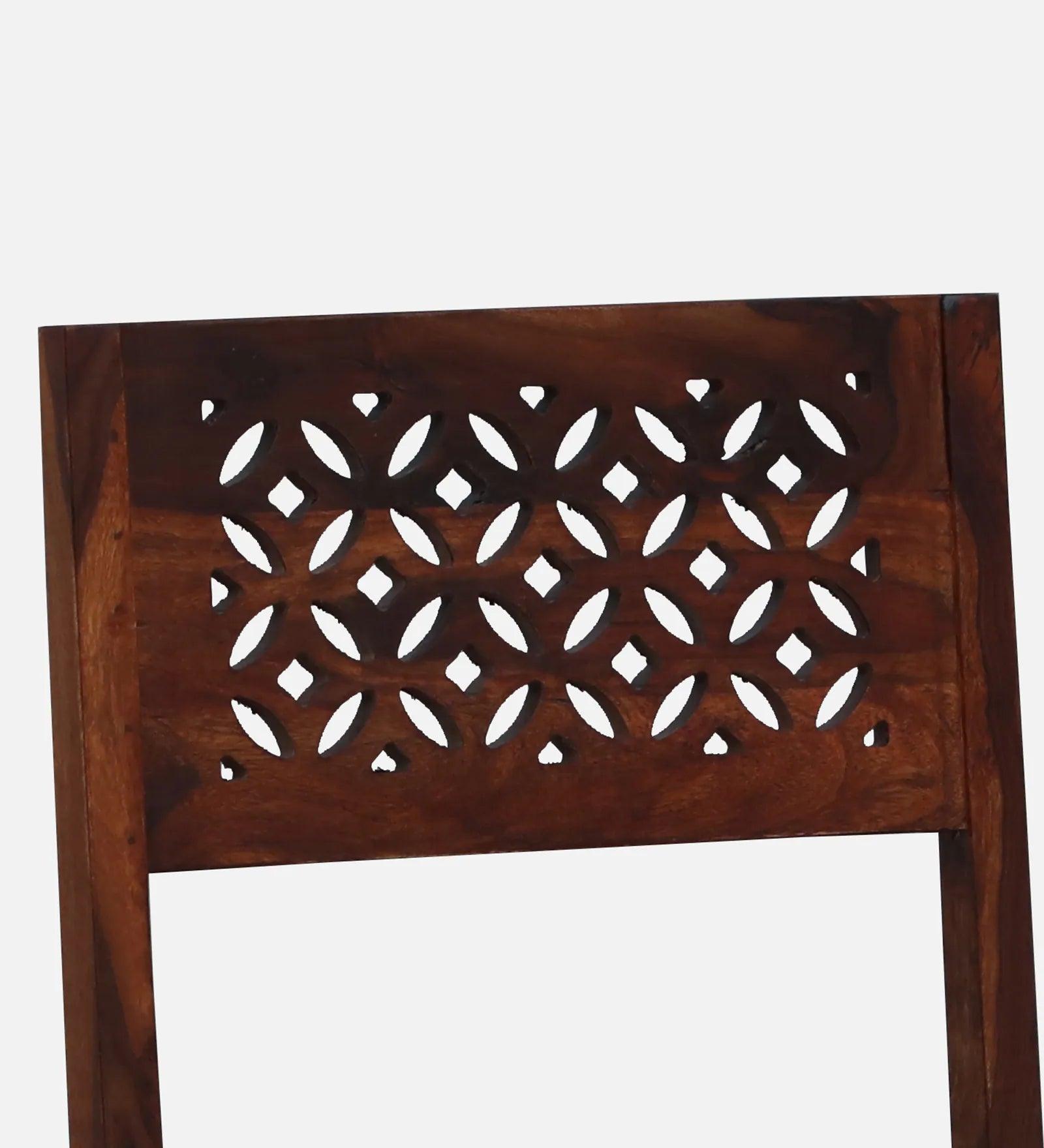Sheesham Wood 4 Seater Dining Set in Scratch Resistant Honey Oak Finish - Ouch Cart 