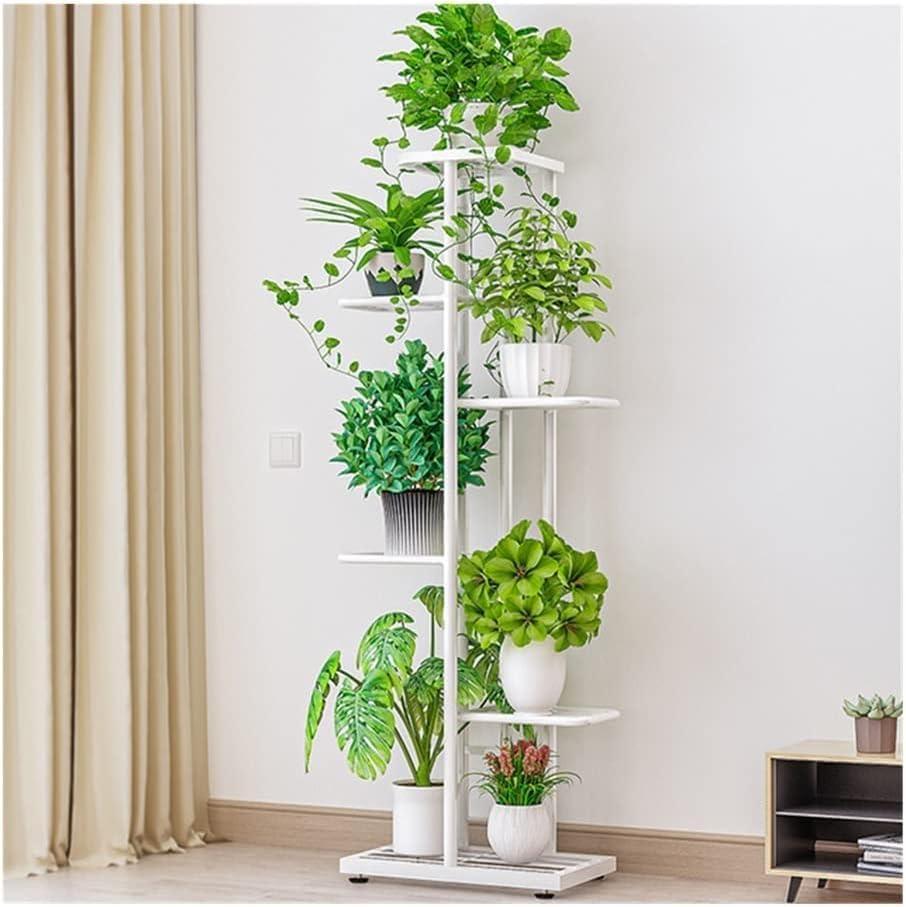 Plant Stand Metal 6 Tier 7 Potted Multiple Flower Pot Holder Shelf Indoor Outdoor Planter Display Shelving Unit For Patio Garden Corner - Ouch Cart 