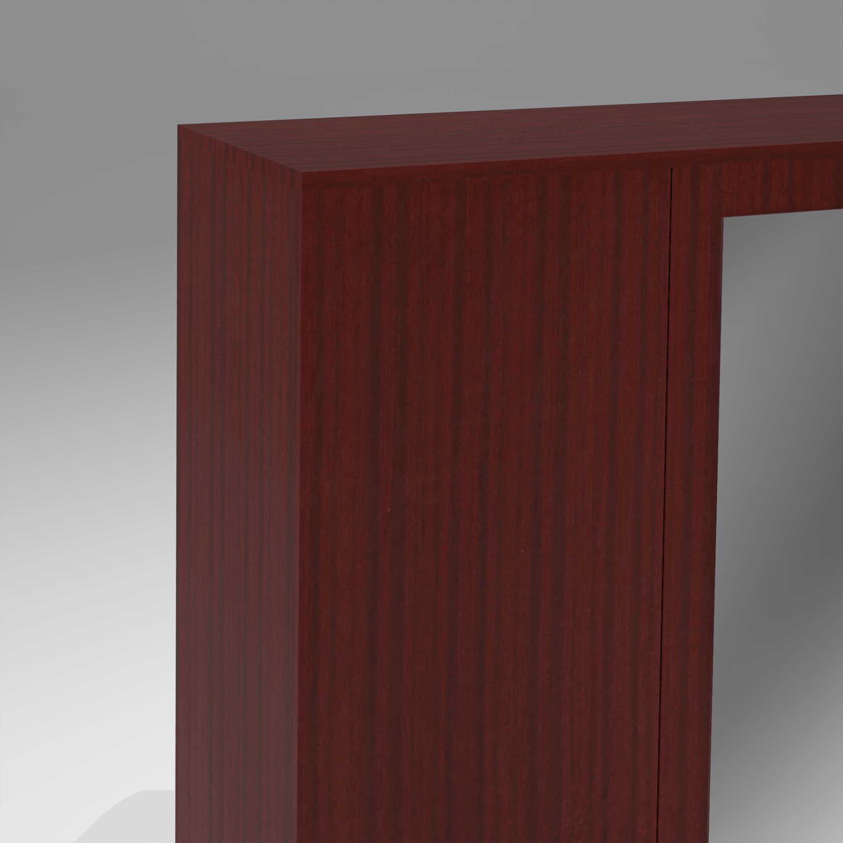 Prada 3 Door Engineered Wood Wardrobe In Mahogany