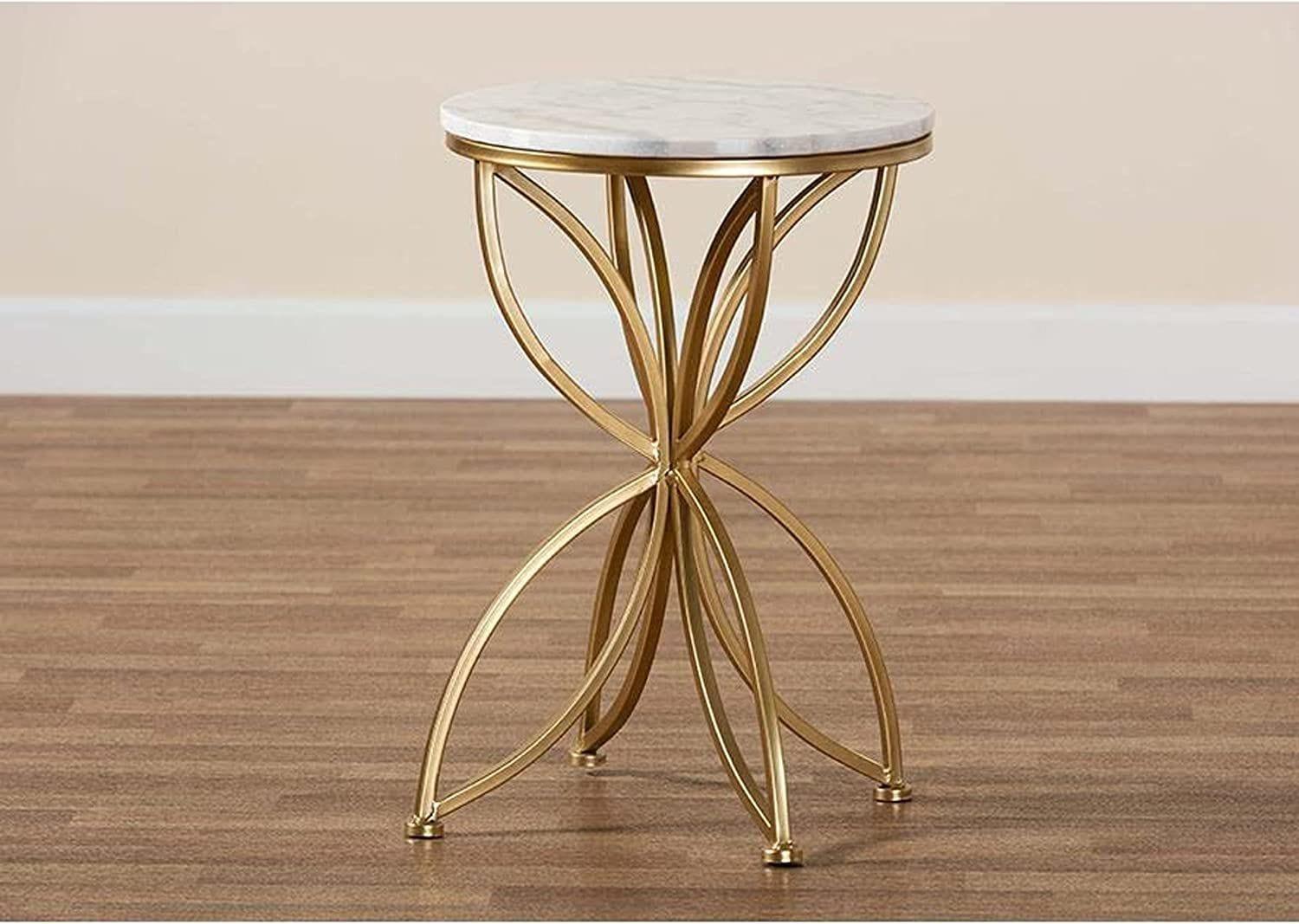 Jett Golden Flower Sofa Side Table - Ouch Cart 