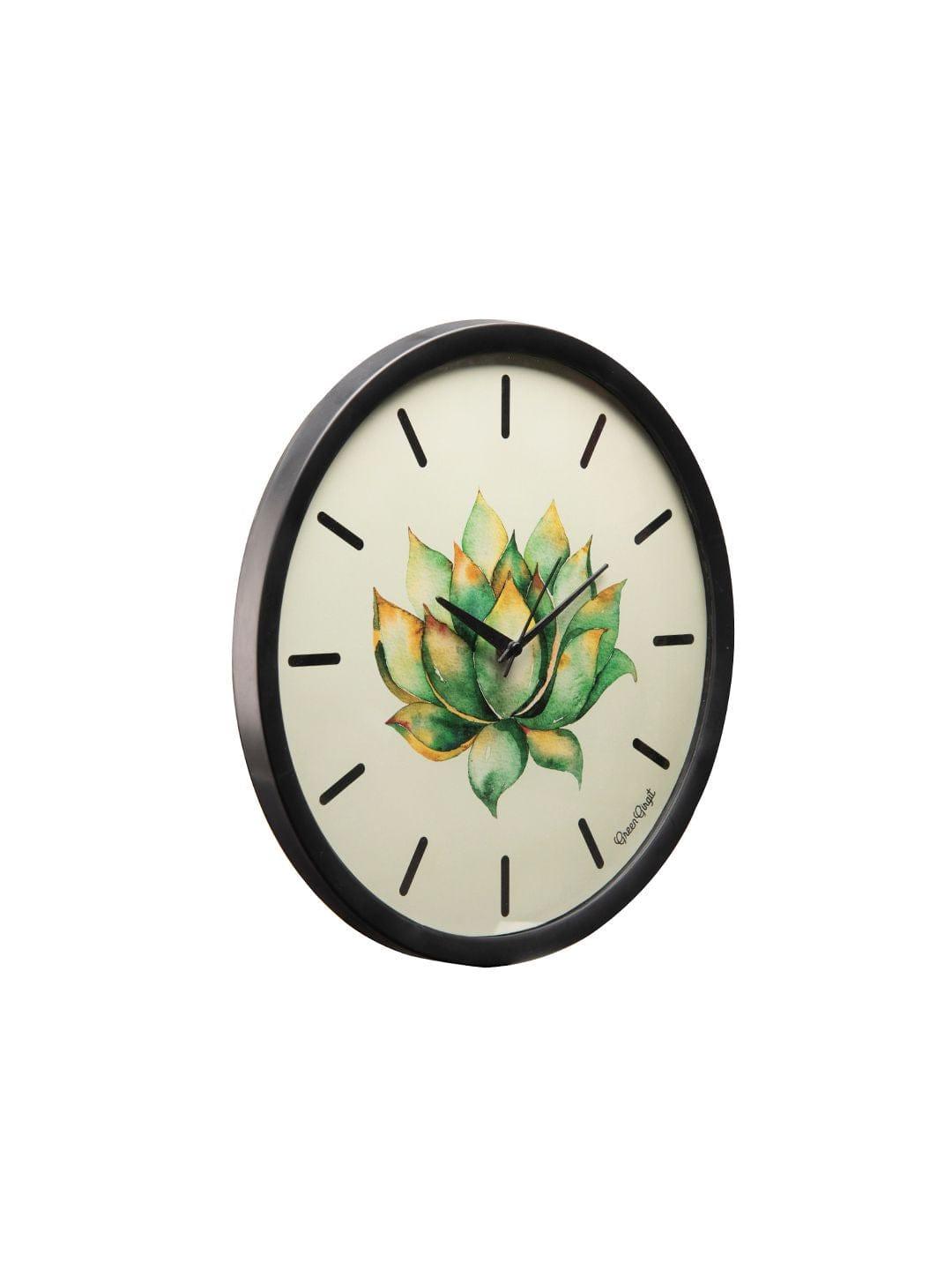 Green cactus Multicolor Wall Clock - Ouch Cart 