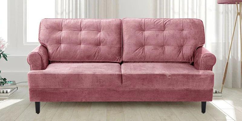 Fabric 3 Seater Sofa In Rose Brown Colour - Ouch Cart 