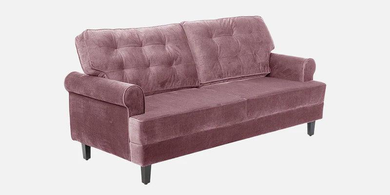 Fabric 3 Seater Sofa In Rose Brown Colour - Ouch Cart 