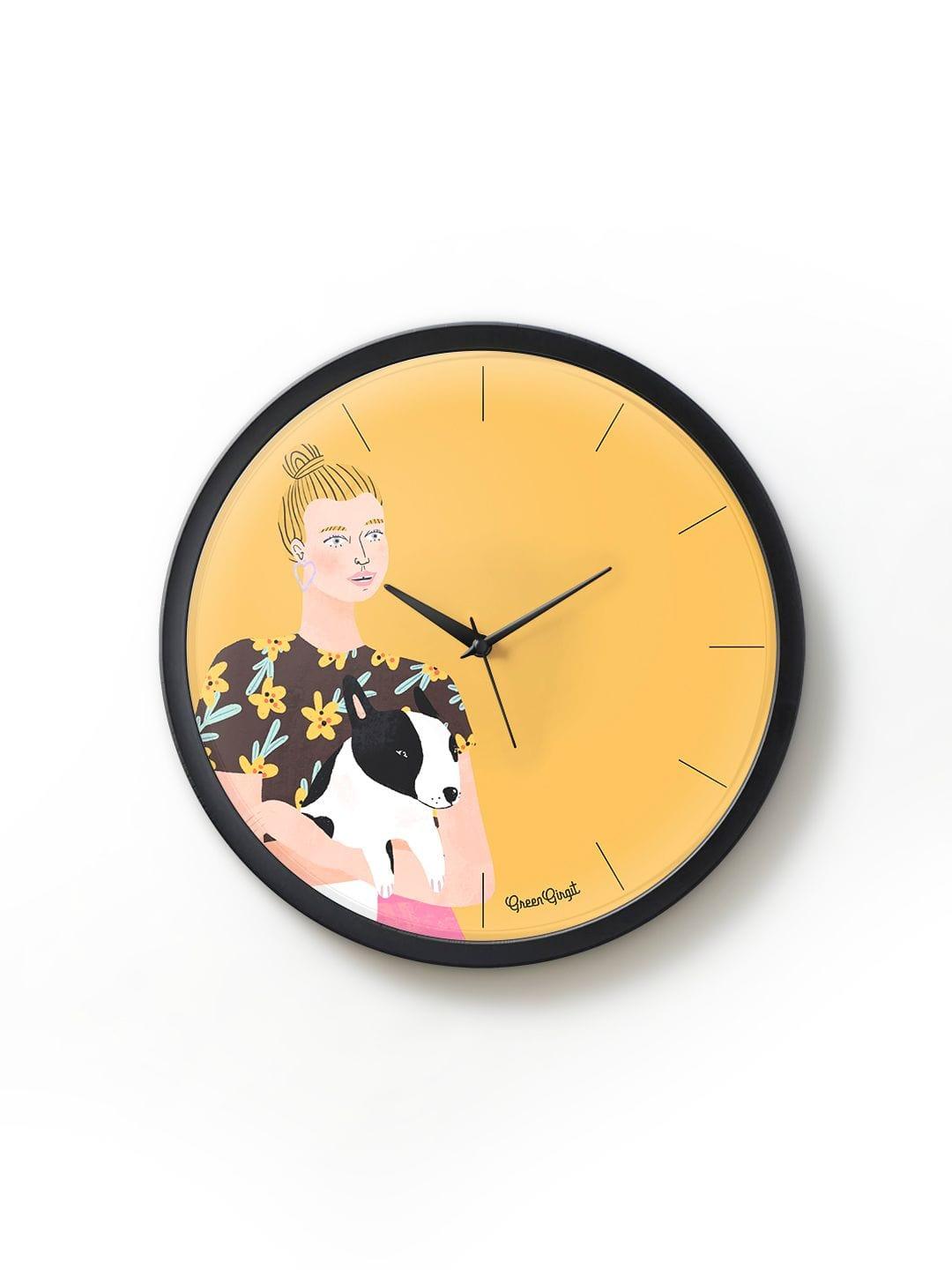 Dog Love Multicolor Wall Clock - Ouch Cart 