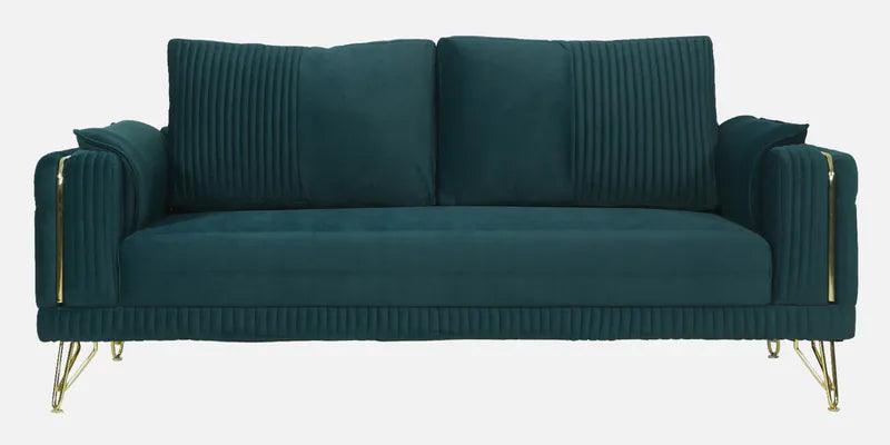 Velvet 3 Seater Sofa in Teal Blue Colour - Ouch Cart 