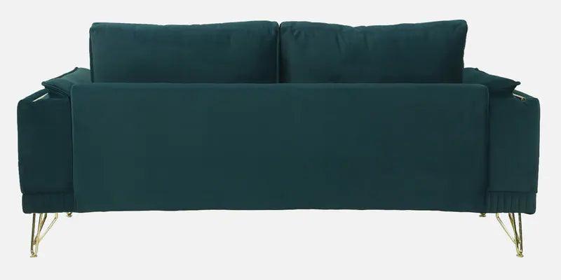 Velvet 3 Seater Sofa in Teal Blue Colour - Ouch Cart 