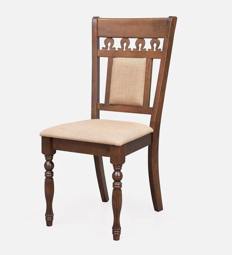 Solid Wood 6 Seater Dining Set in Brown Colour - Ouch Cart 