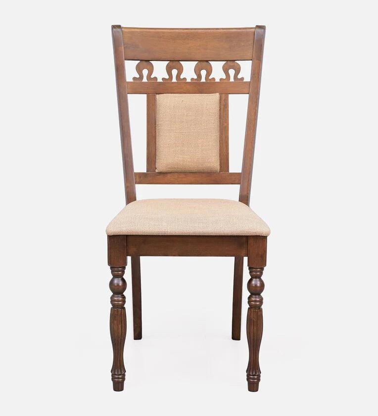 Solid Wood 6 Seater Dining Set in Brown Colour - Ouch Cart 