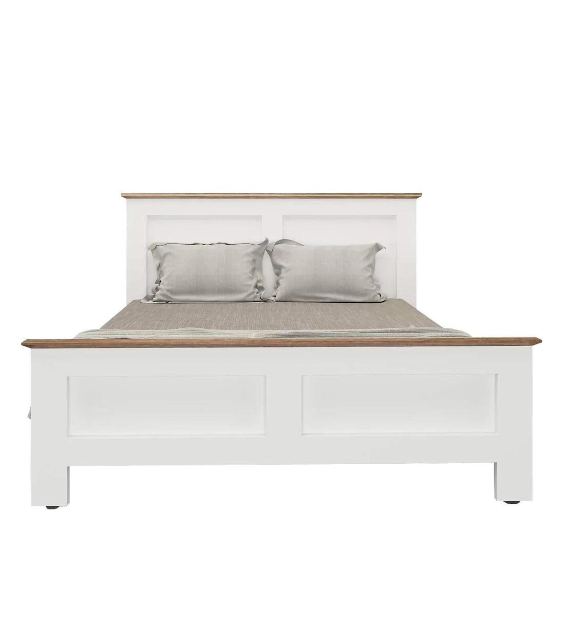 Colen King Size Bed in Mist White Finish - Ouch Cart 