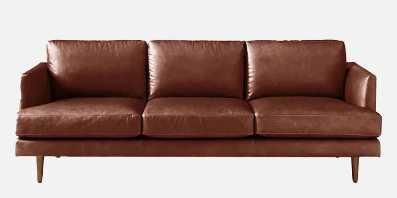 Leatherette 3 Seater Sofa in Lama Brown Colour - Ouch Cart 