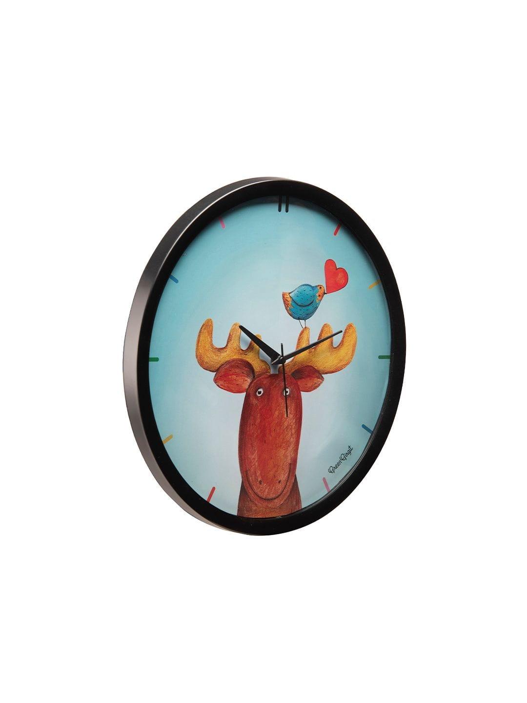 Arty reindeer Multicolor Wall Clock - Ouch Cart 