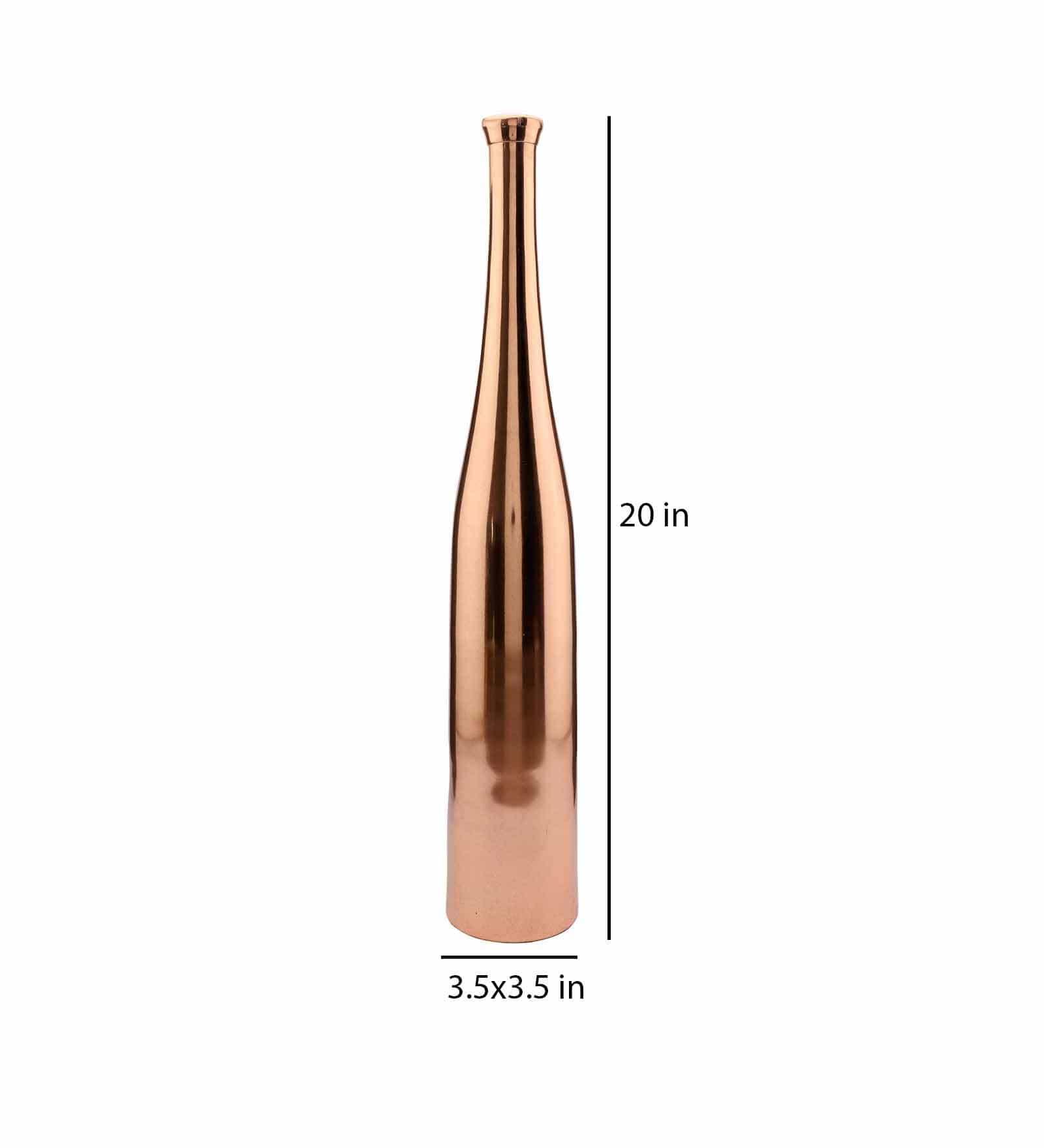 Rose gold Champagne large Bottle Vase Decor de Maison, - Ouch Cart 