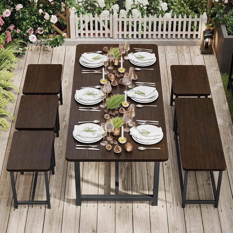 6 - Piece Extendable Dining Set - Ouch Cart 