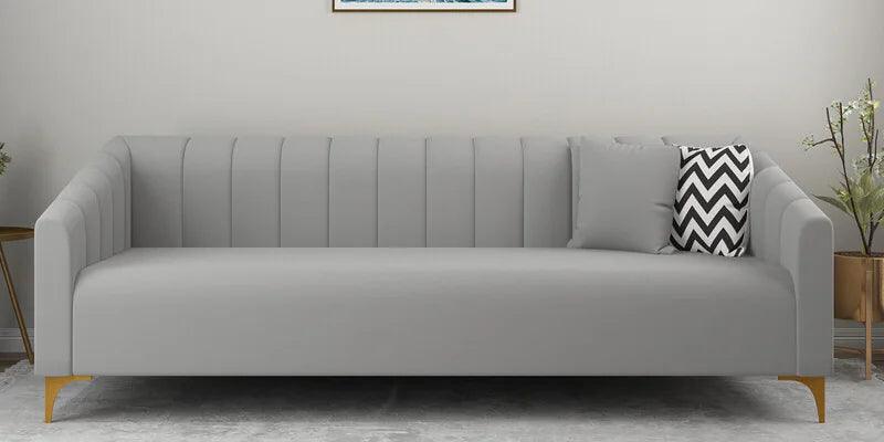 Velvet 3 Seater sofa in Bone White colour - Ouch Cart 