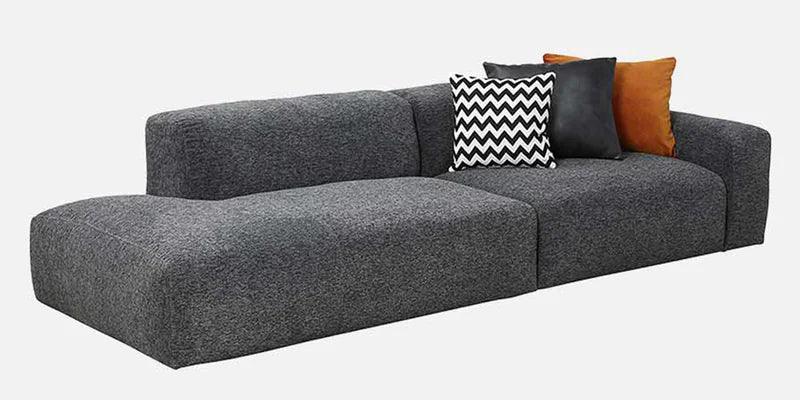 Fabric 3 Seater Sofa in Dark Grey Colour - Ouch Cart 