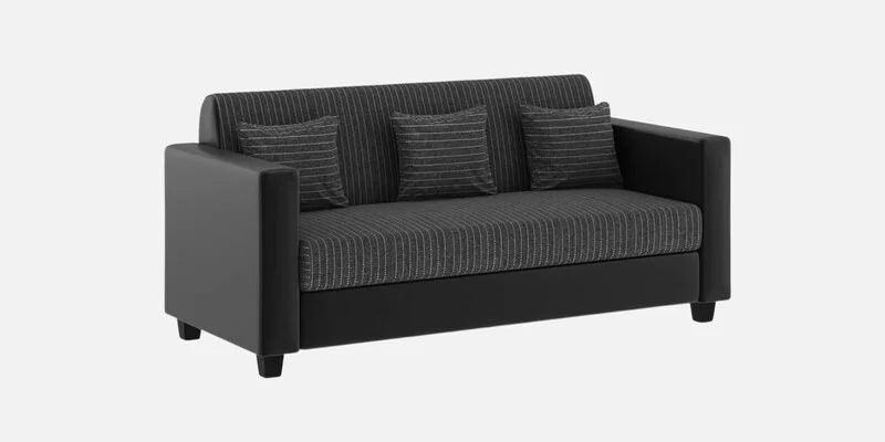 Fabric 3 Seater Sofa In Lama Black Colour - Ouch Cart 