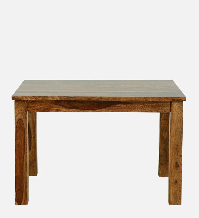 Sheesham Wood 4 Seater Dining Set in Scratch Resistant Honey Oak Finish - Ouch Cart 