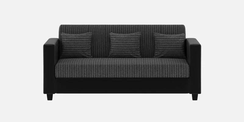 Fabric 3 Seater Sofa In Lama Black Colour - Ouch Cart 