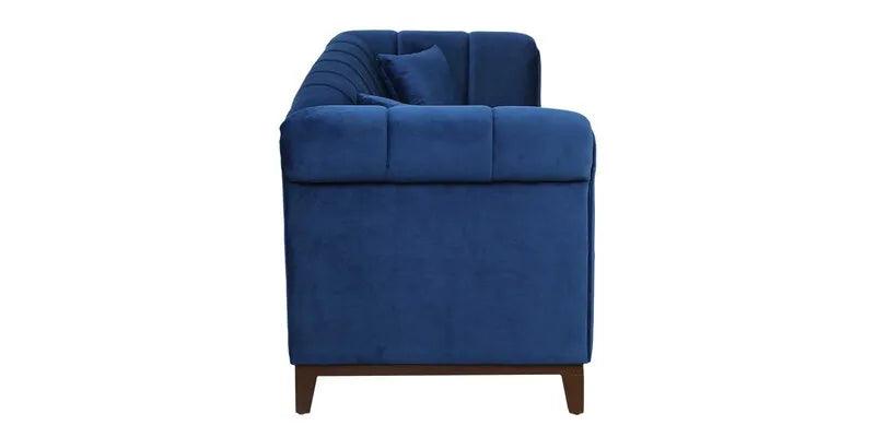 Velvet 3 Seater Sofa In Royal Blue Colour - Ouch Cart 