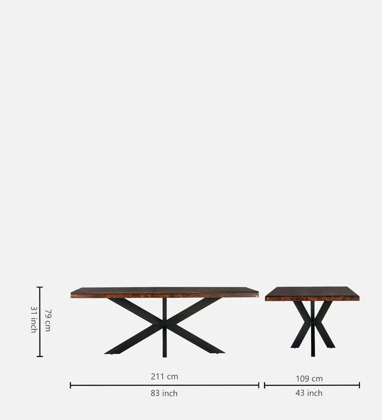 Solid Wood 6 Seater Dining Sets In Brown Colour - Ouch Cart 