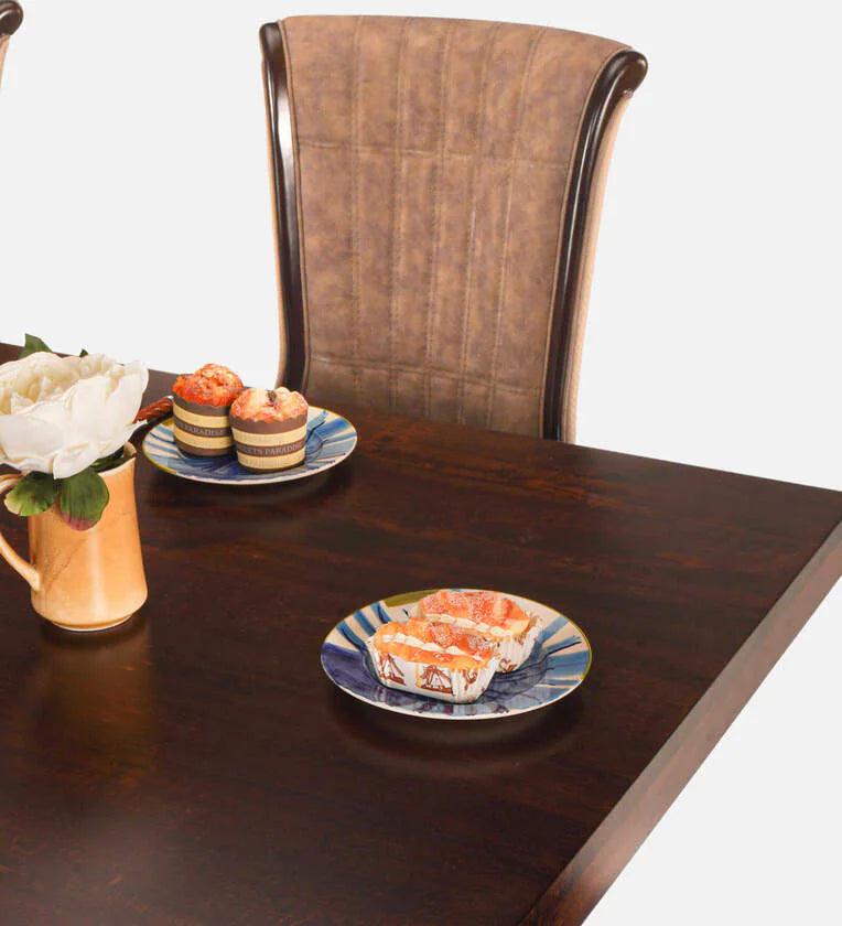 Solid Wood 6 Seater Dining Sets In Brown Colour - Ouch Cart 