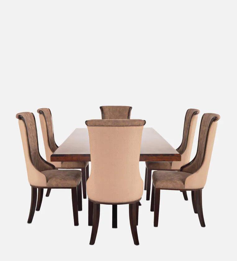 Solid Wood 6 Seater Dining Sets In Brown Colour - Ouch Cart 